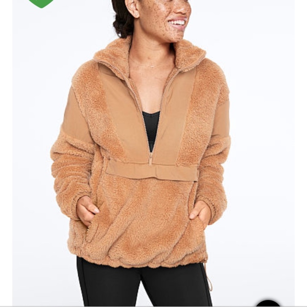 PINK Sherpa half zip